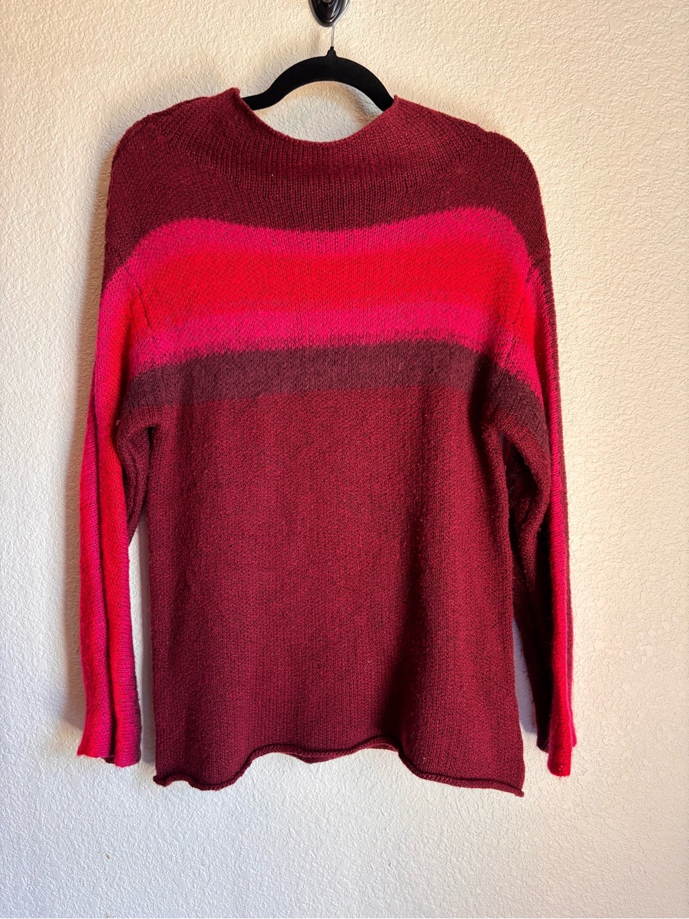 Maurice’s Red&Pink Colorblock Sweater Cotton blend Small